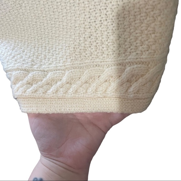 Lauren Ralph Lauren Cream Off White Alpaca Wool Blend Sweater Cover Up - Picture 7 of 9